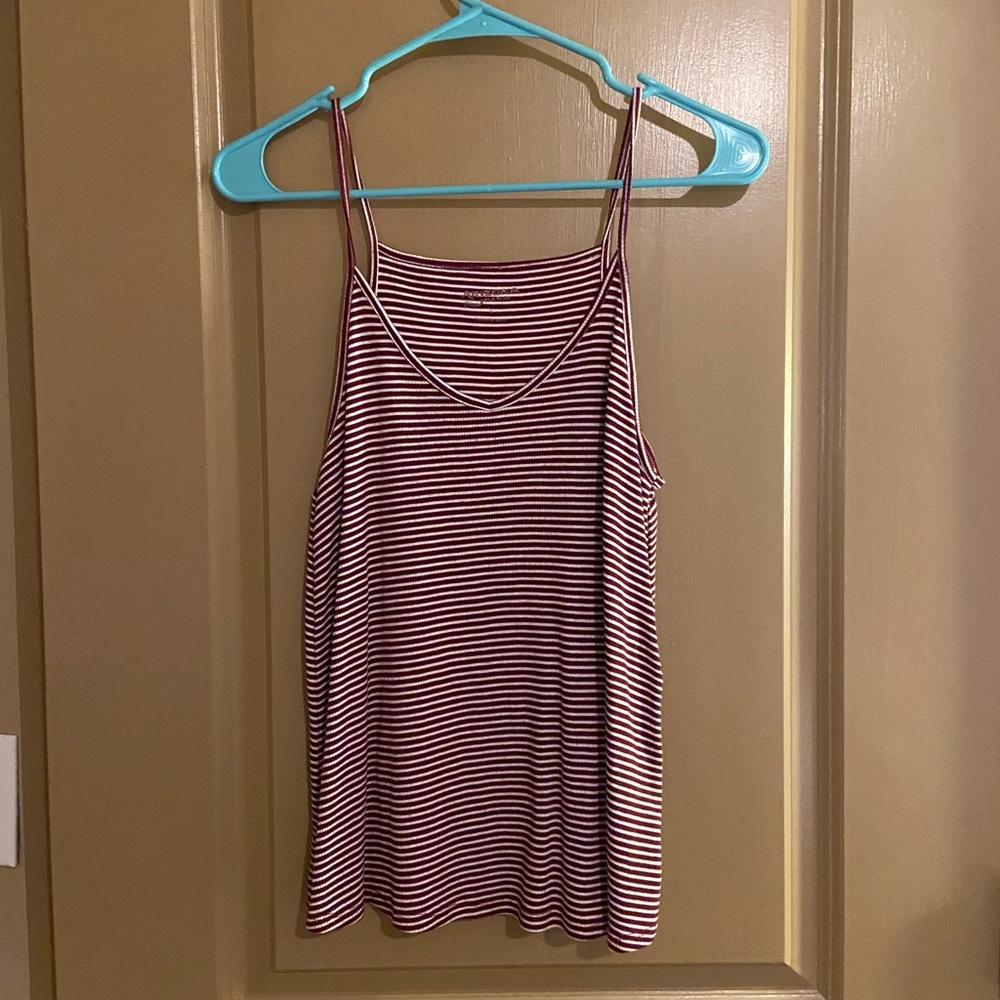 Arizona maroon and white striped tank top